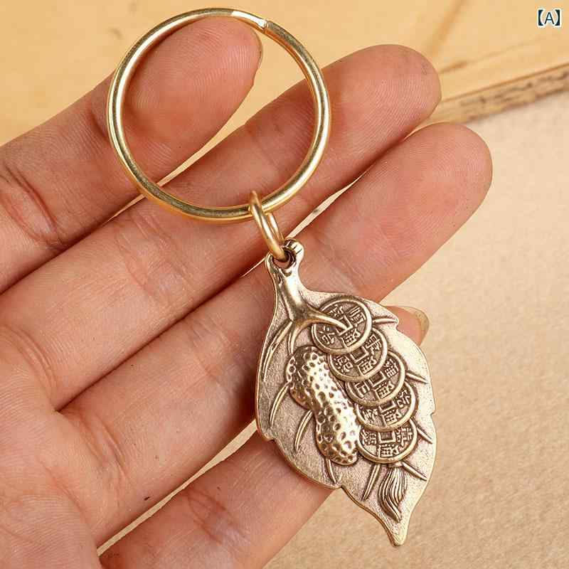 レトロ 車 キーホルダー ペンダント キーアクセサリー キーチェーン ストラップ メンズ レディース兼 チャイナテイスト 装飾品 真鍮