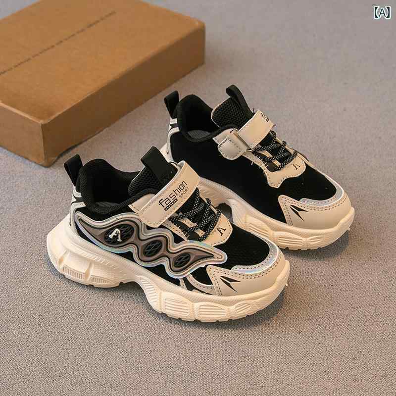 子供靴 キッズ スポーツ シューズ 春秋 男の子用 女の子用用 通気性 メッシュ 中大 ランニング