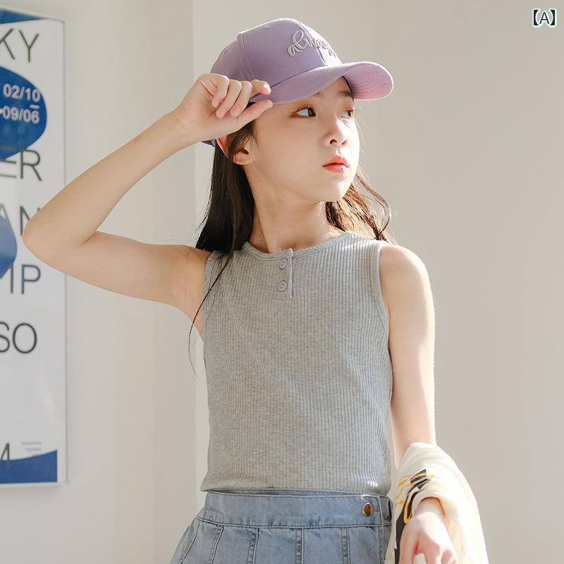 子供服 普段使い 女の子 タンクトップ ミニスカート カーディガン デニムプリーツスカート 通学 ホームウェア