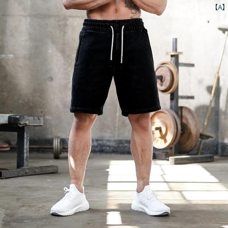 パンツ フィットネス メンズ ショート 五分丈 筋肉 フィットネス 夏 ランニング トレーニング 速乾 通気性 大きいサイズ 速乾 スポーツ