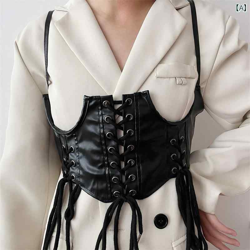 夏 ベルト ストリート パンク レディース 快適 スカート スーツ ガードル ワイド ウエスト 飾り ワンピ..