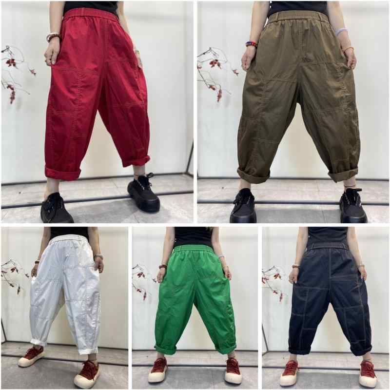 Cropped Pants - パンツ パラシュートパンツ シンプル カジュアル おしゃれ ボーイッシュ ボーイズライク オーバーサイズ レディース ファッション