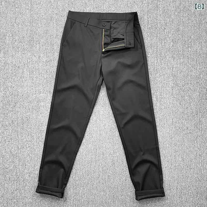 パンツ メンズ 秋 冬 カジュアル ウール 厚手 ベルベット 厚手 ビジネス スリム 3