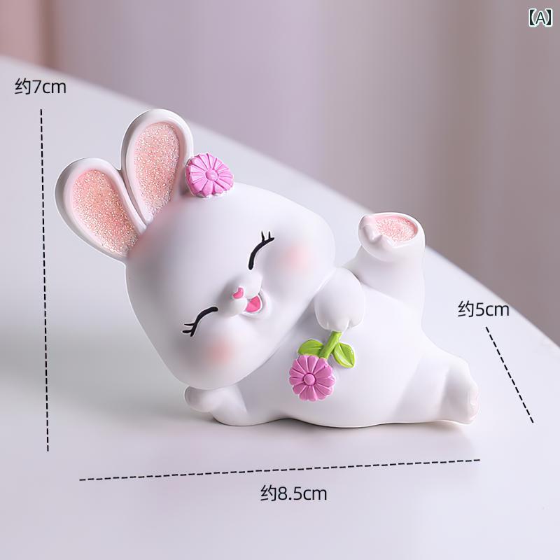 リトル ホワイト ウサギ かわいい 女の子 ガール ハート ブラインド ボックス 人形 おもちゃ 飾り 子供の フィギュア 学生 誕生日 ギフト(3.0)