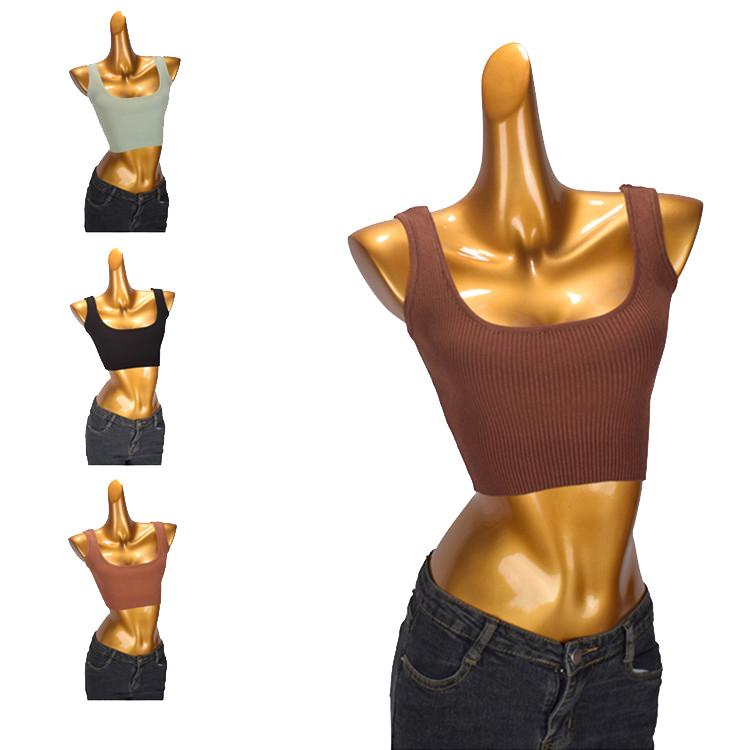 トップス レディース ファッション スクエアネック 無地 ニットキャミソール レディース 夏 美 背中 ス..