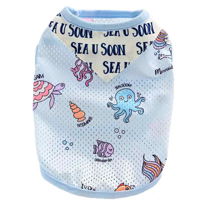 ペットグッズ 犬猫服 ドッグ ウェア シャツ 服 かわいい ベスト 通気性 衣装 薄手 室内 散歩 外出 ルー..