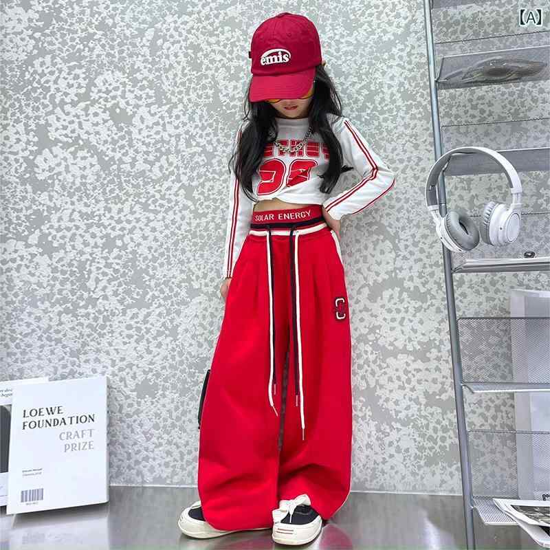 子供服 女の子 Tシャツ へそ出し パンツ コスチューム バンド ダンス ヒップホップ...