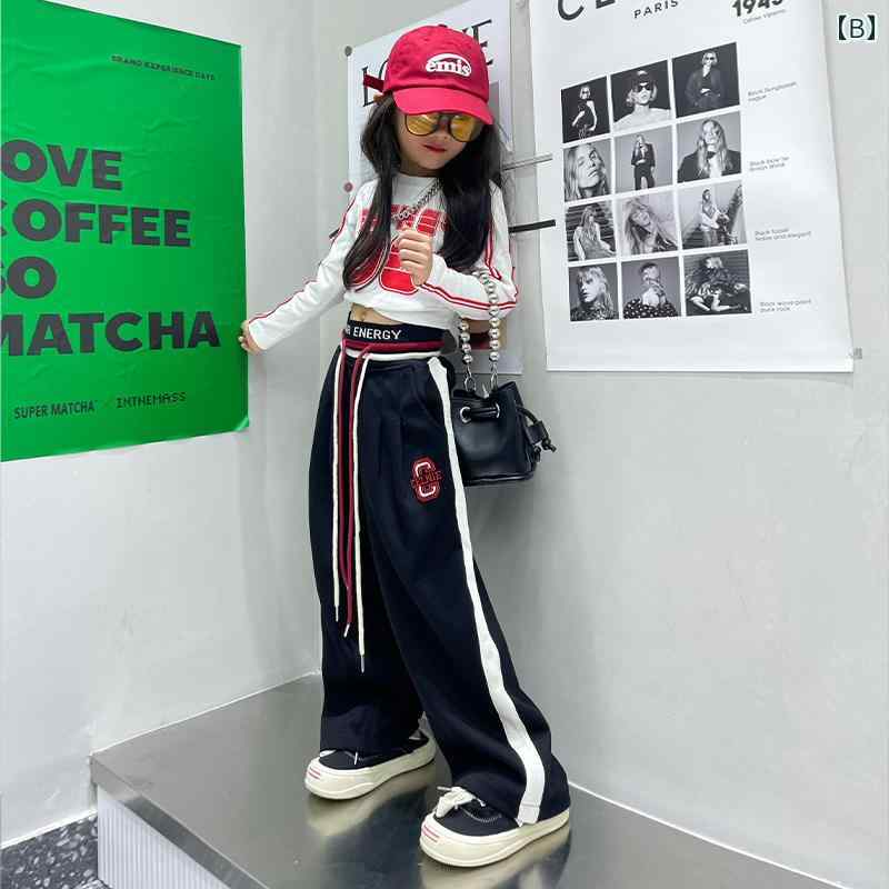 子供服 女の子 Tシャツ へそ出し パンツ コスチューム バンド ダンス ヒップホップ...
