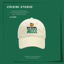 オレンジ 文字 刺繍 ベージュ アヒル キャップ レディース 春夏 ソフト トップ つば 野球帽 メンズ