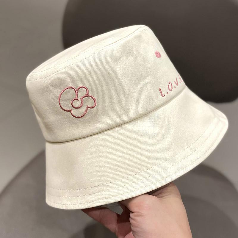 帽子 韓国 小花刺繍 フィッシャーマンハット レディース 春秋 学生 帽子 サンバイザー バケットハット ベイスンハット