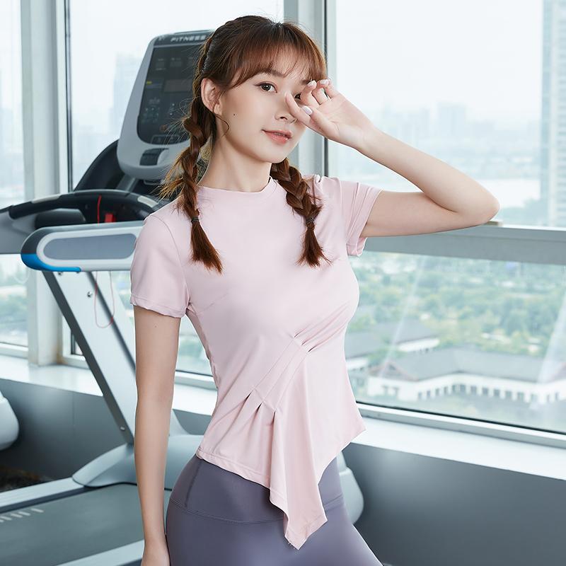 Other - トレーニング ウェア レディース スポーツ フィットネス レディース スポーツ 半袖 トップス タイト スリム Tシャツ 仕様 朝 ランニング 速乾 通気性 ヨガ