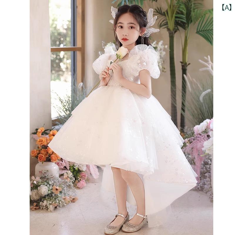 Rakuten - キッズ パーティードレス ジュニア ファッション 女の子 子供服 ガール ドレス 豪華感 かわいい プリンセス フラワーガール イベント 結婚式 衣装 発表会 誕生会