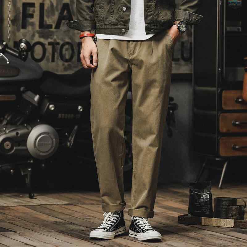 カジュアル パンツ アウトドア 動きやい メンズ 紳士服 メンズ パンツ 普段使い 長ズボン 春秋 アメリカン 厚手 ストレート