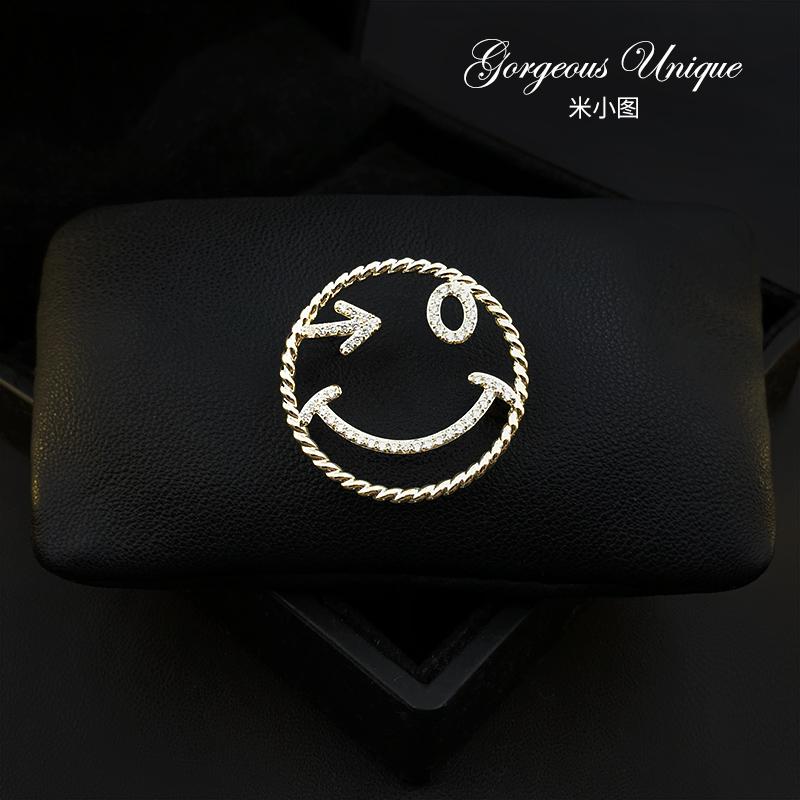 ブローチ レディース シンプル 精巧 笑顔 メンズ 服飾 品 ファッション アクセサリー 装飾品 ジュエリー