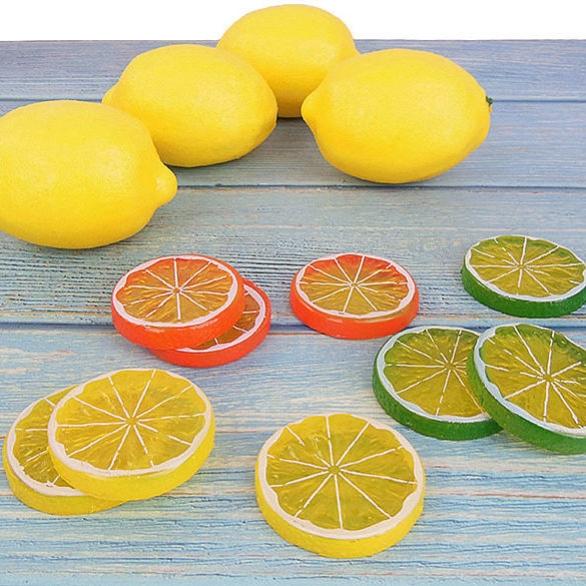 食品 サンプル リアル 見本 食玩 レモン スライス フルーツ 写真撮影 小道具 キャビネット 装飾 フェイク 爽やか