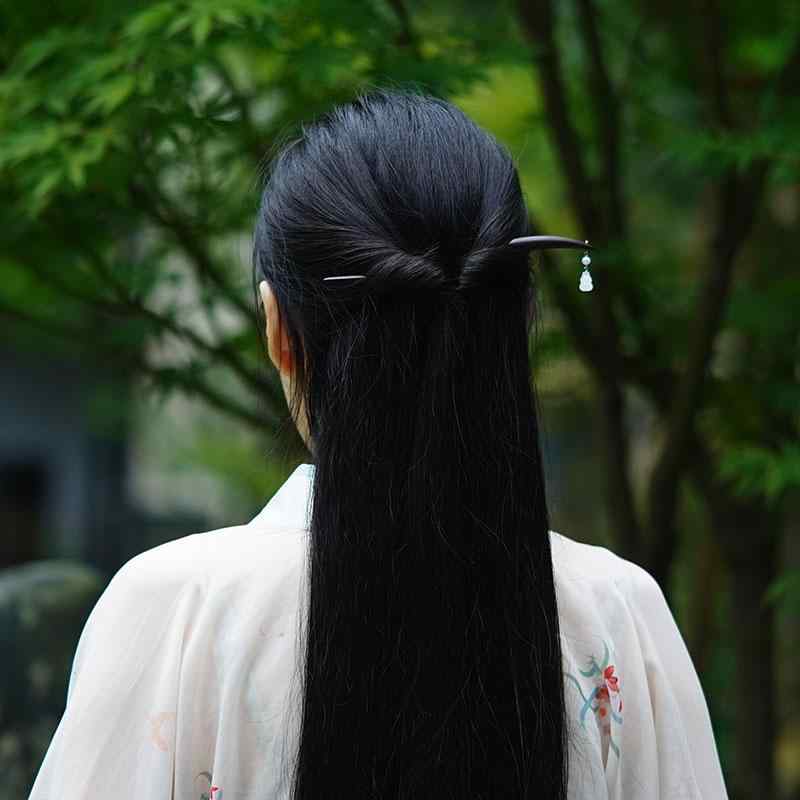 ヘアヘアアクセサリー かんざし ヘアピン 木 頭 髪飾り 黒檀 髪留め 大人式 母の日 伝統 ギフト レトロ おしゃれ モダン レトロ レディース シンプル ナ...