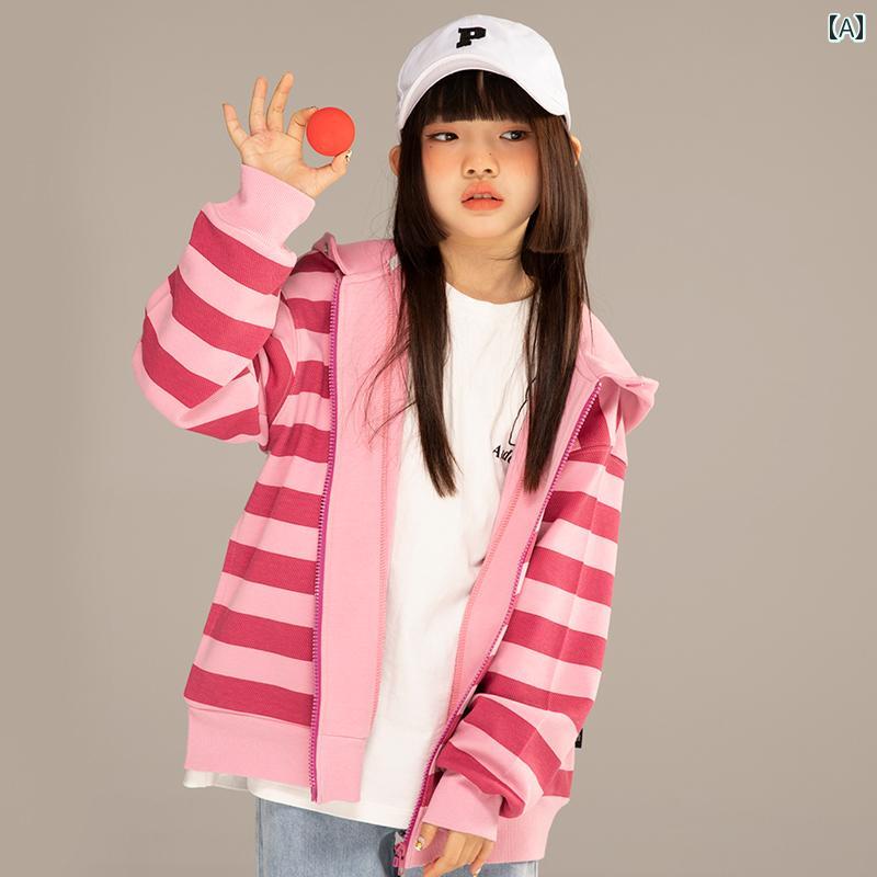 トップス ジャケット 子供服 おしゃれ ナチュラル 普段着 キッズ 小さい 女の子 春秋 フード付き スウェットシャツ 子供用 カジュアル 大きい 子供用 クール ウェア