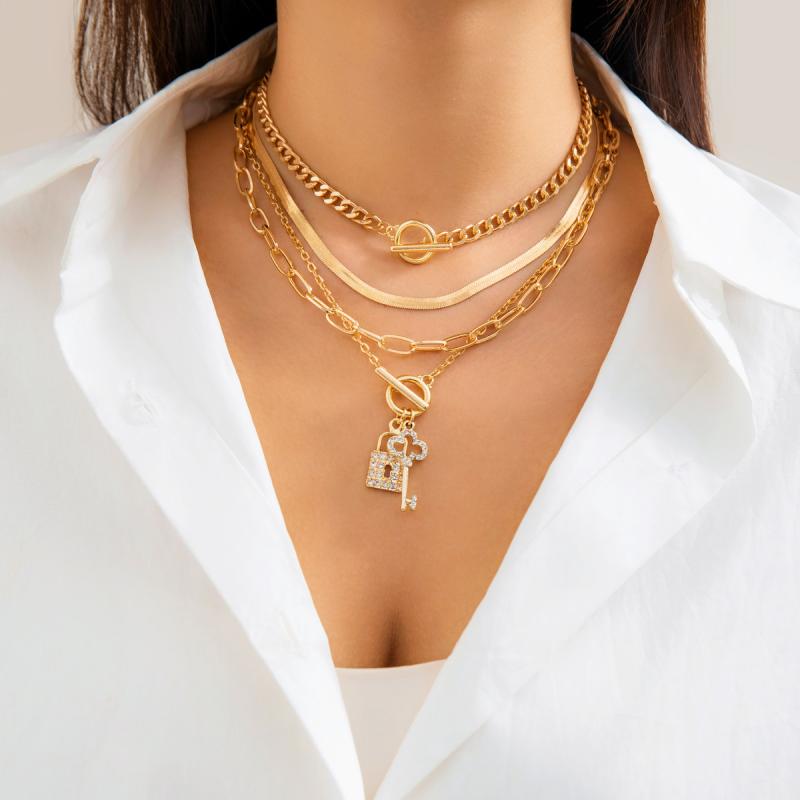 ビーチ 水着 アクセサリー ネックレス ブレスレット 南京錠 アクセサリー シンプル アクセント ワンポ..