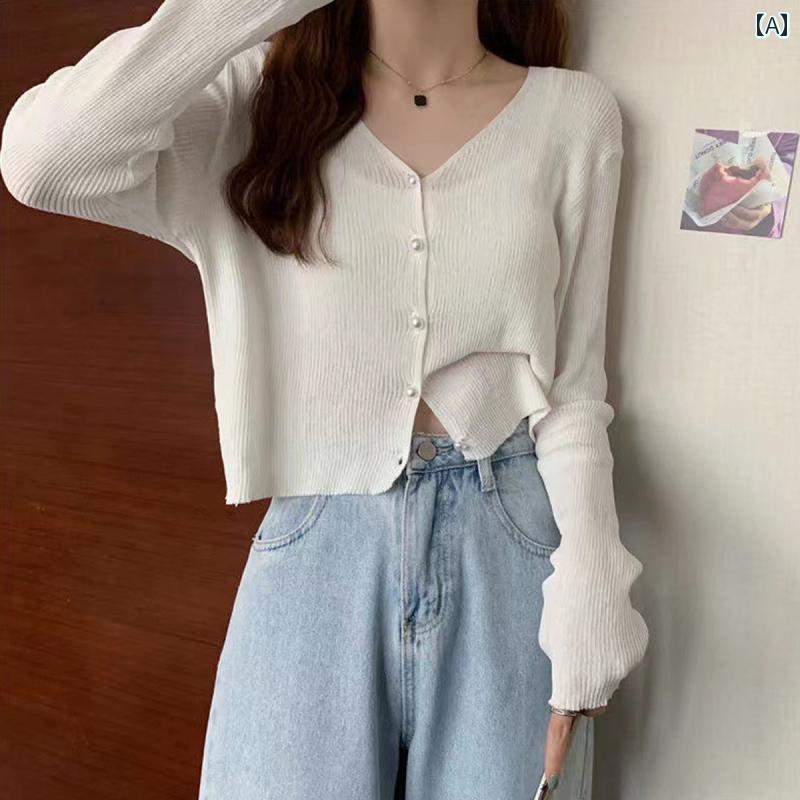 Rakuten - レディース 夏 ファッション ライト 大人 スタイリッシュ V ネック 薄手 日焼け防止 服 女性 スリム ショート ジャケット