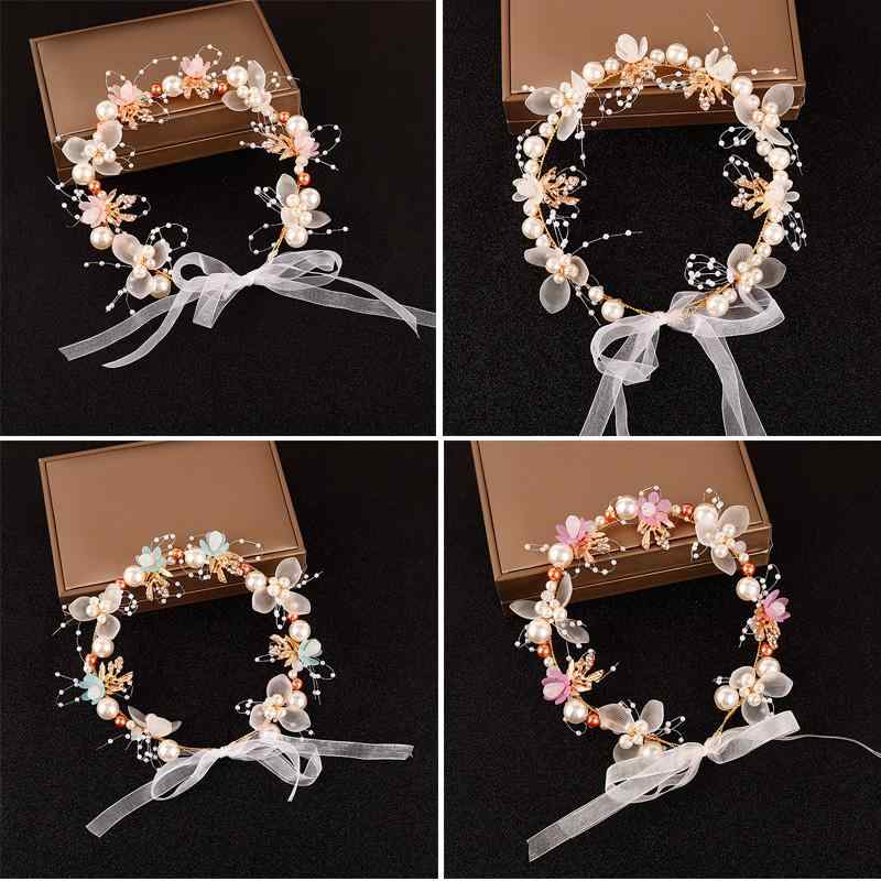 ティアラ ヘッドバンド ガーランド ヘッドドレス 花嫁 ブライダル ウェディング 結婚式 韓国 フォレト 写真 フラワー おしゃれ エレガント レディース パー...