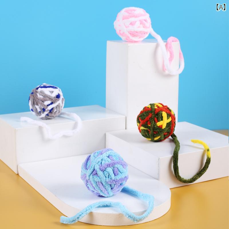 猫おもちゃ キャットトイ 毛糸玉 ペット おもちゃ ペット品 運動 ストレス解消 ペット愛好家 わん にゃん