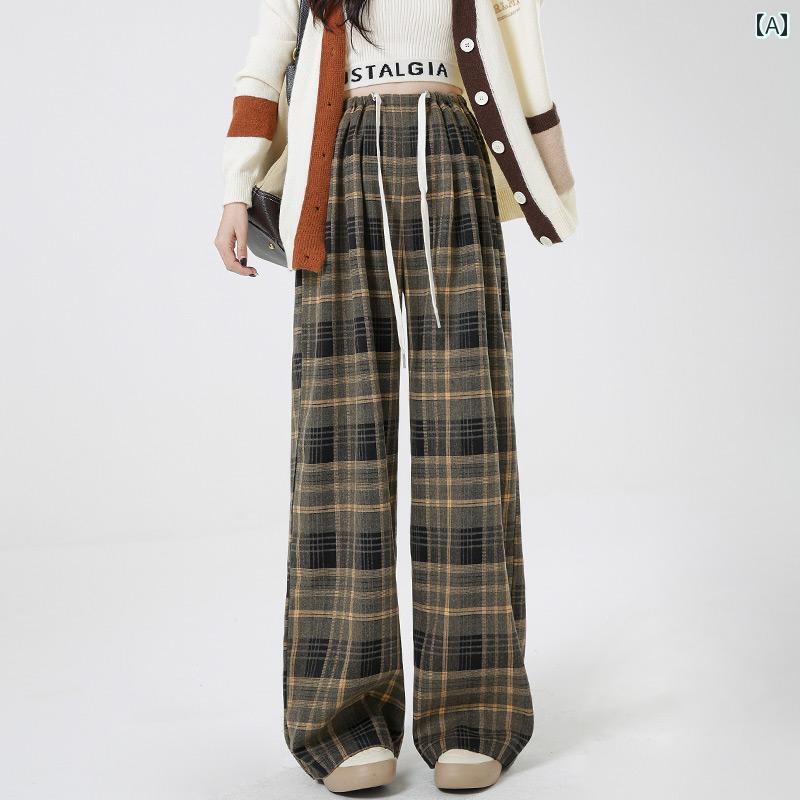 Other - パンツ マタニティパンツ 春秋 アウター 厚手 ワイド レッグ お腹 サポート チェック柄 春 カジュアル 春服
