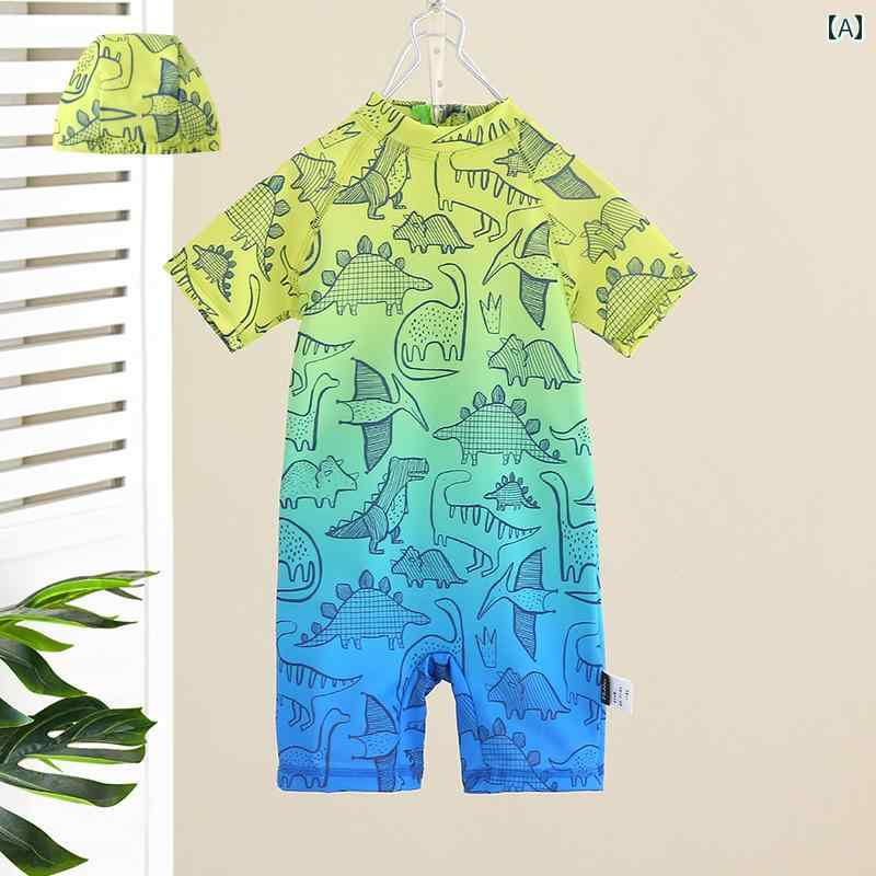 夏 水着 キッズ ベビー かわいい 水遊び プール レジャー 海水浴 水泳 ラッシュガード 子供 ワンピース 男の子 恐竜 赤ちゃん 休暇 速乾 新生児 日焼け防止