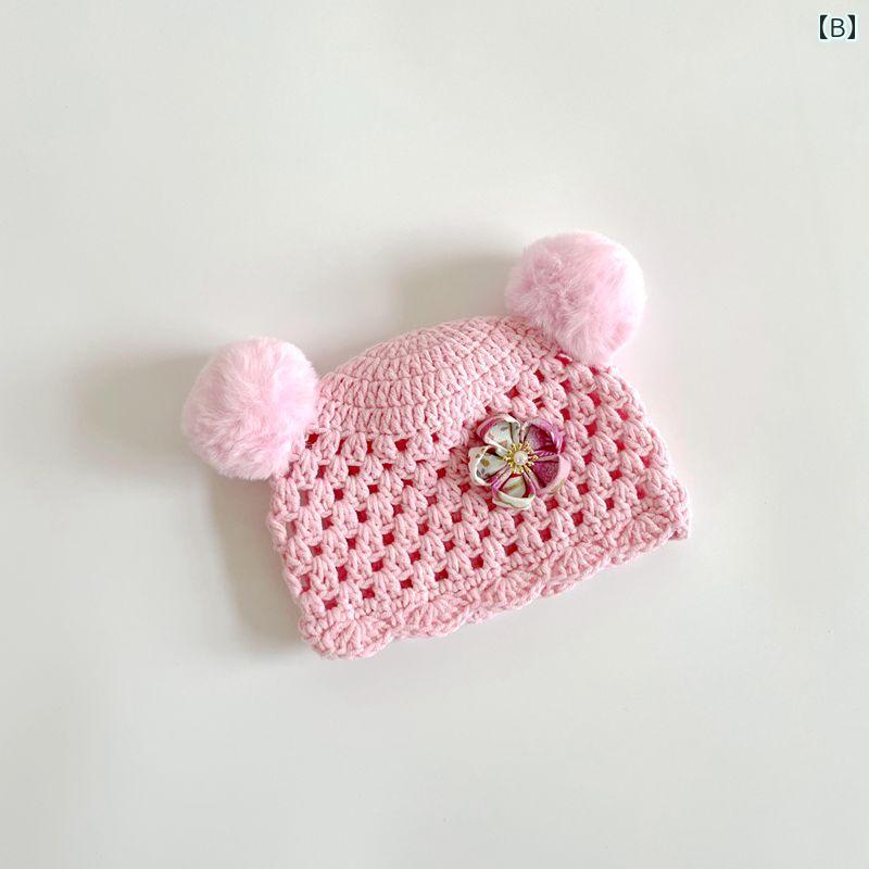 帽子 かわいい 秋冬 綿 ベビー ウール 赤ちゃん 伝統 新生児 可愛 子供 キャップ ...