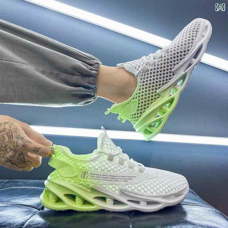 メンズ 夏 薄手 中学生 通気性 メッシュ 軽量 シングル シューズ ティーンエイジャー スポーツ レジャー アウトドア お父さん 靴