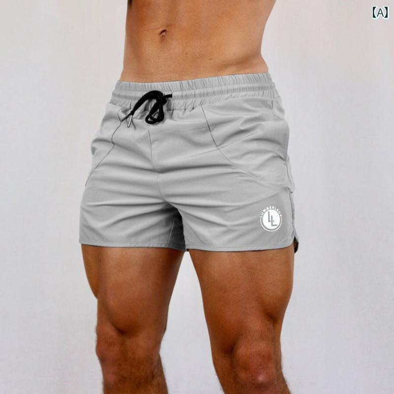 パンツ スポーツ マッスル メンズ スポーツ ショーツ 三分丈 フィットネス 速乾 ゆったり 筋トレ バスケットボール 陸上 マラソン ランニング
