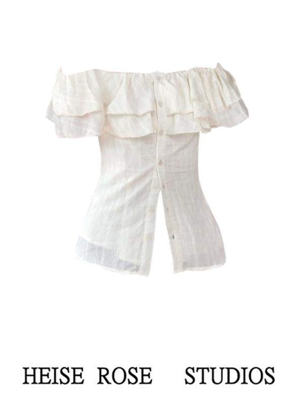 トップス シャツ レディース カジュアル かわいい 真 夏 ダイアリー アプリコット フレンチ 半袖 夏 高..