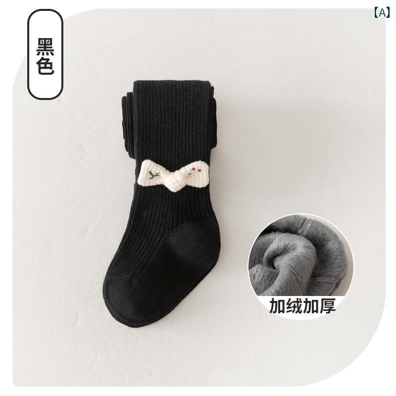 女の子 パンスト 秋冬 子供用中 厚 パンスト 白 子供用 ベビー オールインワン ベルベット ボトム レギ..