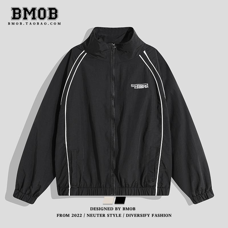 ジャケット トップス おしゃれ メンズ 秋 アメリカ ワーク 刺繍 スタンドカラー ストリート アウトドア..