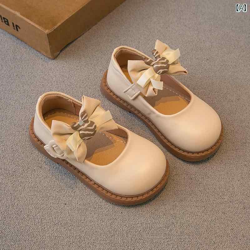 靴 シューズ ガールズ 革靴 春秋 子供 小さい ガールズ プリンセス ソフト ソール エンドウ ベビー シングル