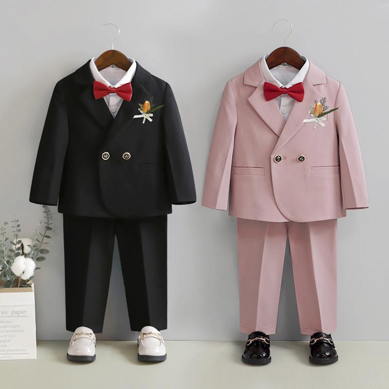 スーツ キッズ 子供 おしゃれ ファッション 秋冬 フラワーガール ドレス 男の子 英国風 パフォーマンス 赤ちゃん品 パーティー セット ブリティッシュ