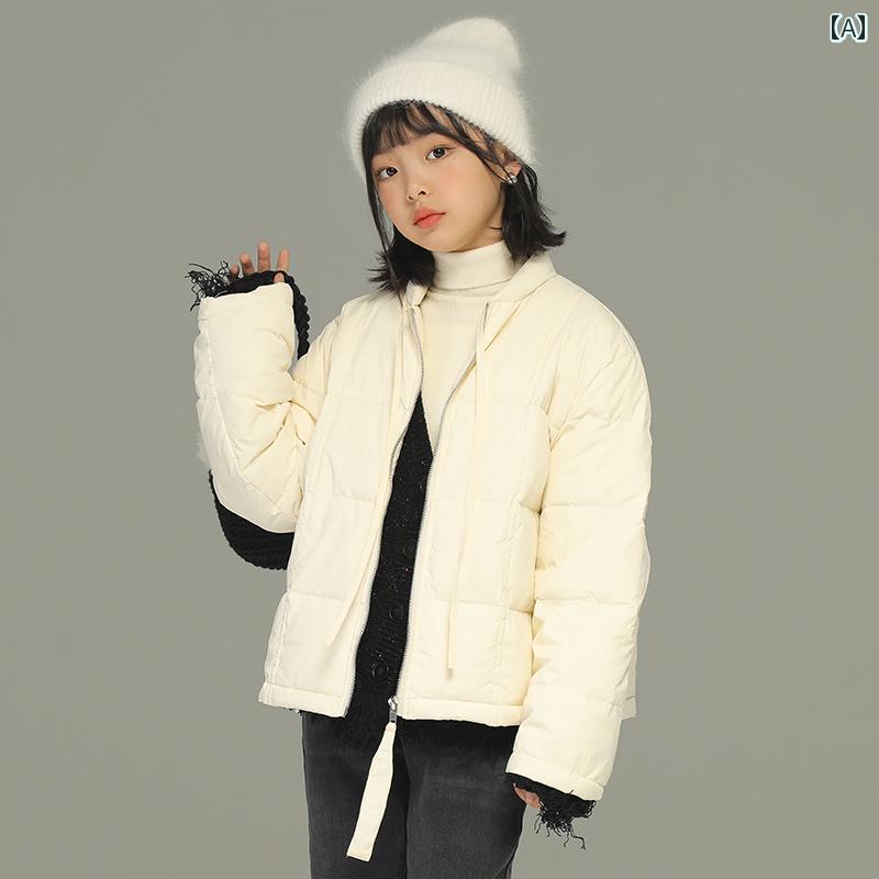 ジャケット 子供服 アウター カジュアル シンプル 普段使い キッズ 小さい 女の子 冬 パン ダウン 大きい 子供 標準 90 ホワイトダックダウン ベージュ 暖かい アウターウェア用