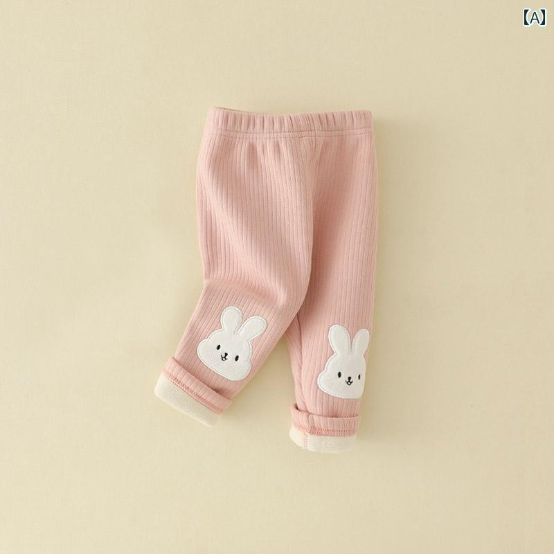 パンツ レギンス ベビー服 幼児 秋冬 裏起毛 オールインワン ベルベット 暖かい ビッグヒップ 子供用 アウター用 厚手 快適