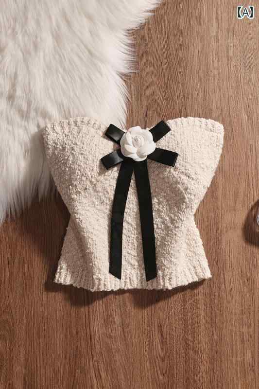 チューブトップ ビスチェ ショート丈 夏 カメリア タイトフィット スリム 女の子 トップス モダン セク..