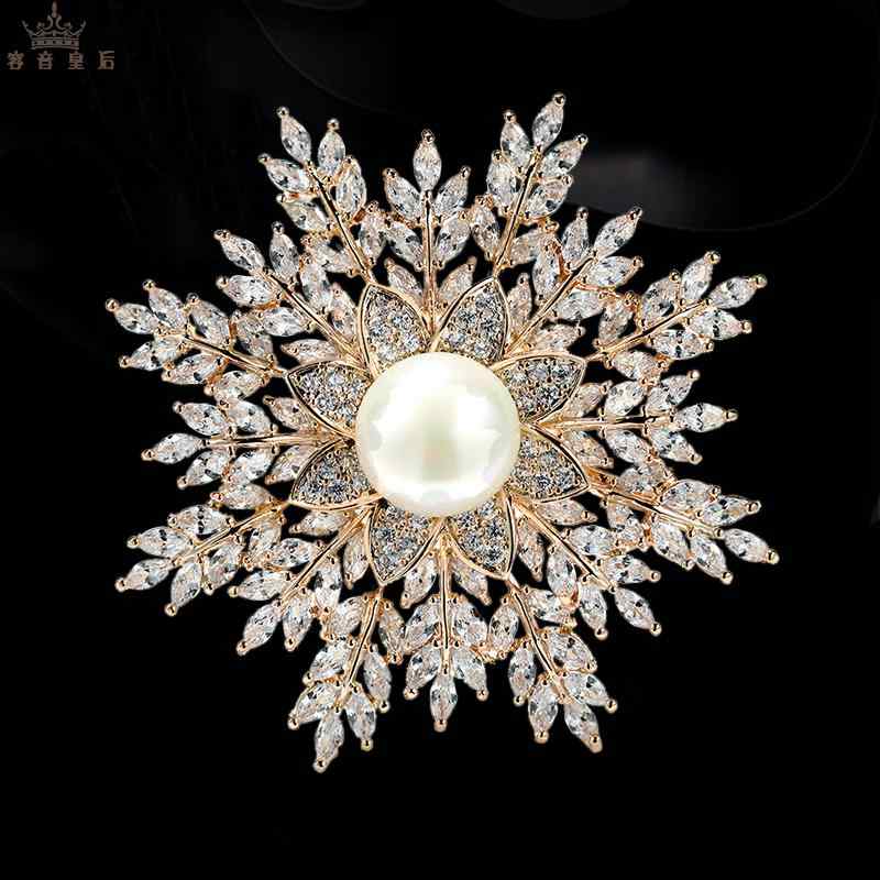 コート レディース ブローチ 卒業式 入学式 おしゃれ スノーフレーク ハイエンド ハイエンド ピン エレガント コサージュ ショール バックル