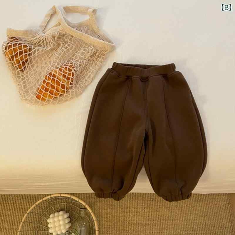 ベビー キッズ かわいい 秋冬 ベビー カジュアル 裏起毛 パンツ 男の子 女の子 暖...