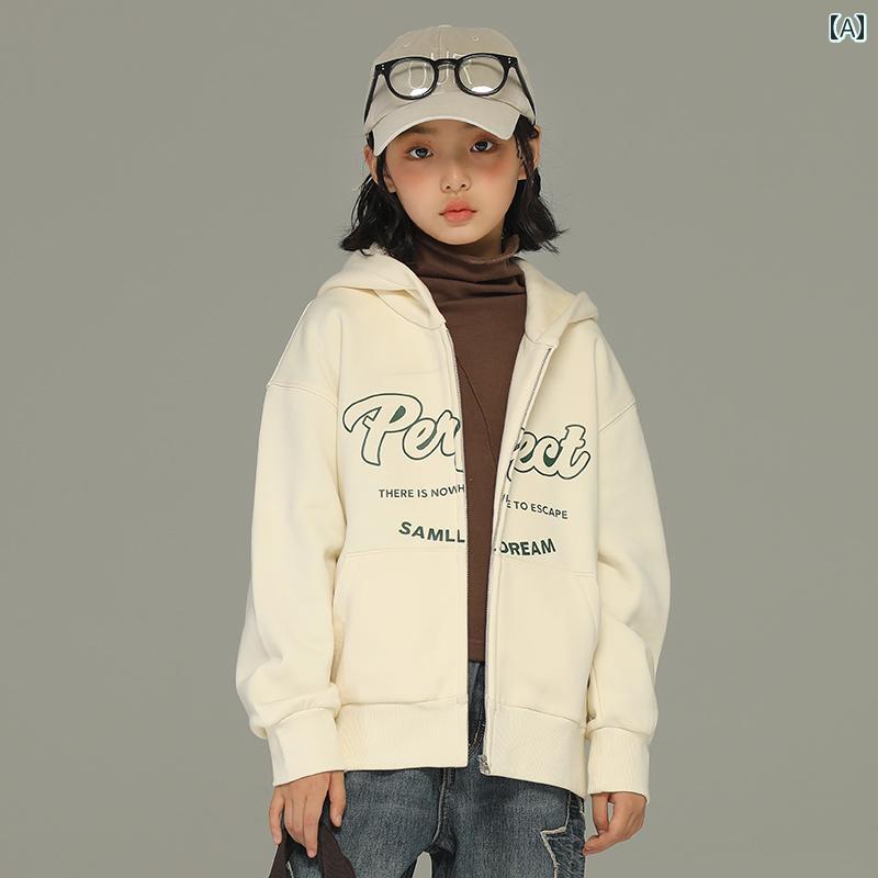 トップス ジャケット 子供服 おしゃれ ナチュラル 普段着 キッズ 小さい 女の子 冬 ベルベット 子供用 フード付き スウェットシャツ 大きい 10代 アウター