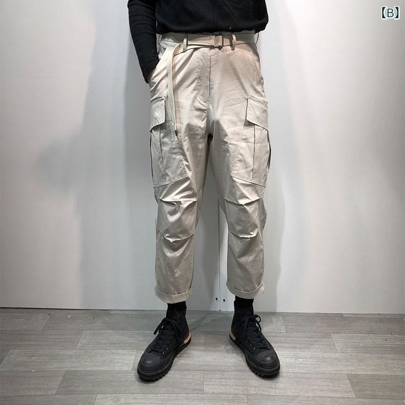 メンズ 紳士服 パンツ ボトムス シンプル ユニーク レトロ カジュアル 春夏 ストリート カーゴパンツ