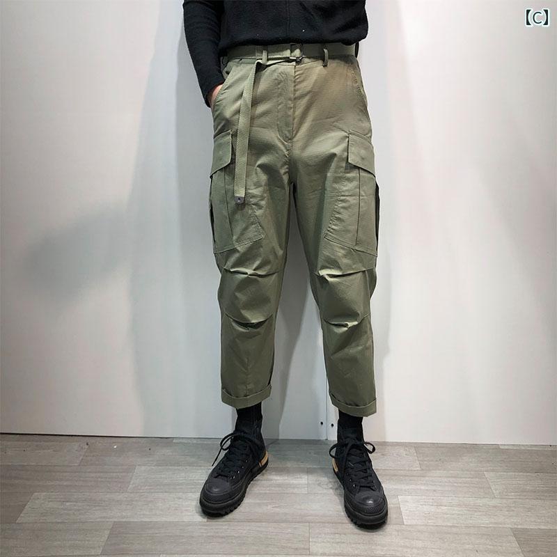 メンズ 紳士服 パンツ ボトムス シンプル ユニーク レトロ カジュアル 春夏 ストリート カーゴパンツ