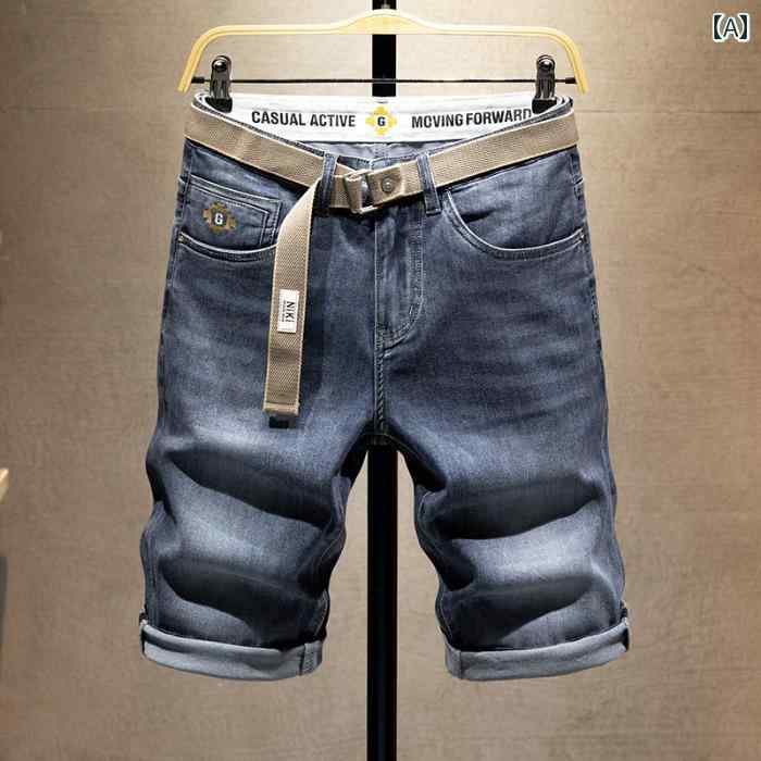 メンズ 夏 パンツ デニム ハーフ サマー 半ズボン 春 ジーンズ 韓国 裾細 ショート ファッション