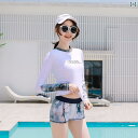 ウェットスーツ サーフィン スポーツ 水着 韓国 女性 スプリット 日焼け防止 長袖 保守的 ラッシュガード ボディーボード サマーレジャー マリンスポーツ ビーチ リゾート 速乾 スリム シュノーケリング