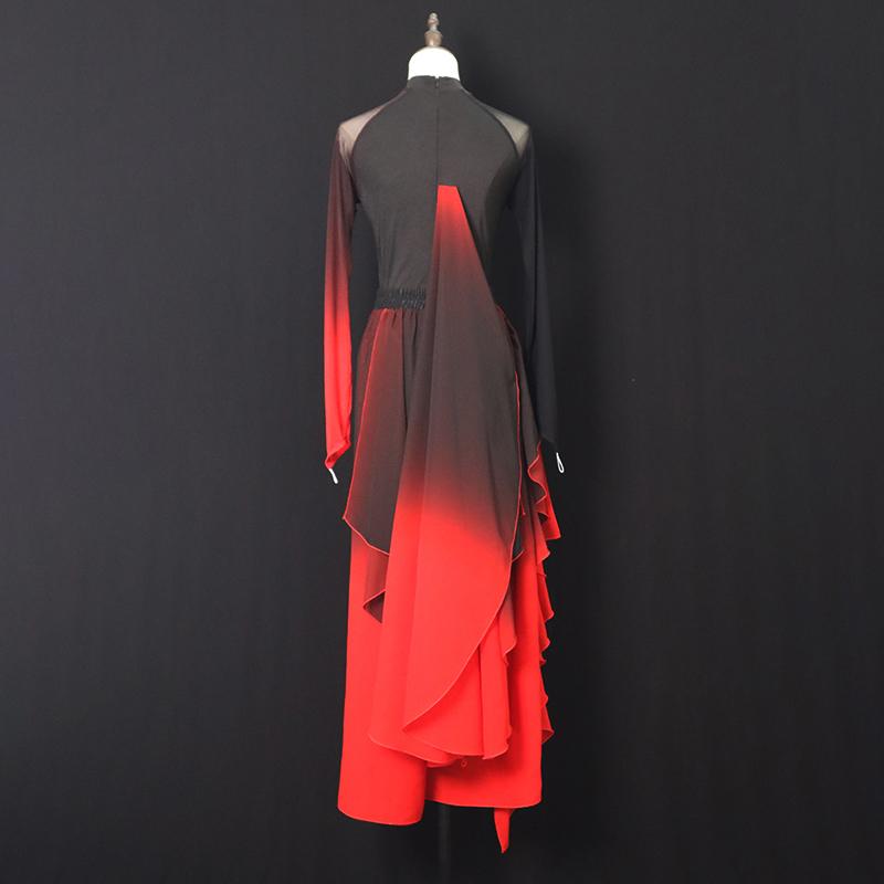 ダンス 衣装 民族舞踊 レディース 大人 セット 芸術 パフォーマンス グラデーション モダン レディース ロングスカート 練習 エレガント