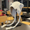 帽子 防寒 ニット クマの耳 暖かい かわいい キュート ガーリー デート レディース メンズ ファッション小物