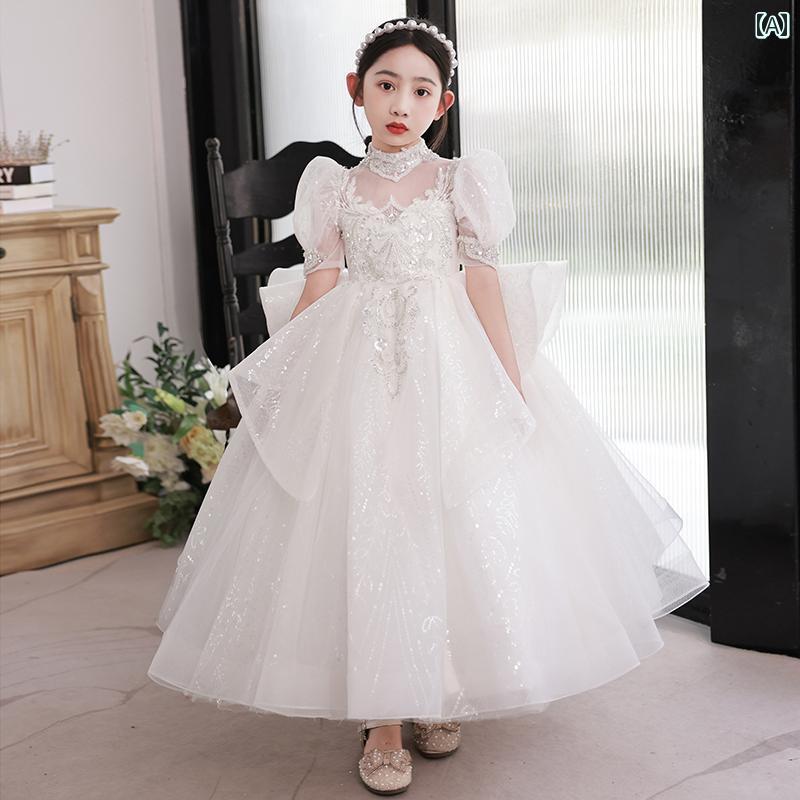 子供服 ドレス 結婚式 ウェディング フラワーガール パーティー 発表会 パフォーマンス 衣装 上品 エレガント 女児 キッズ