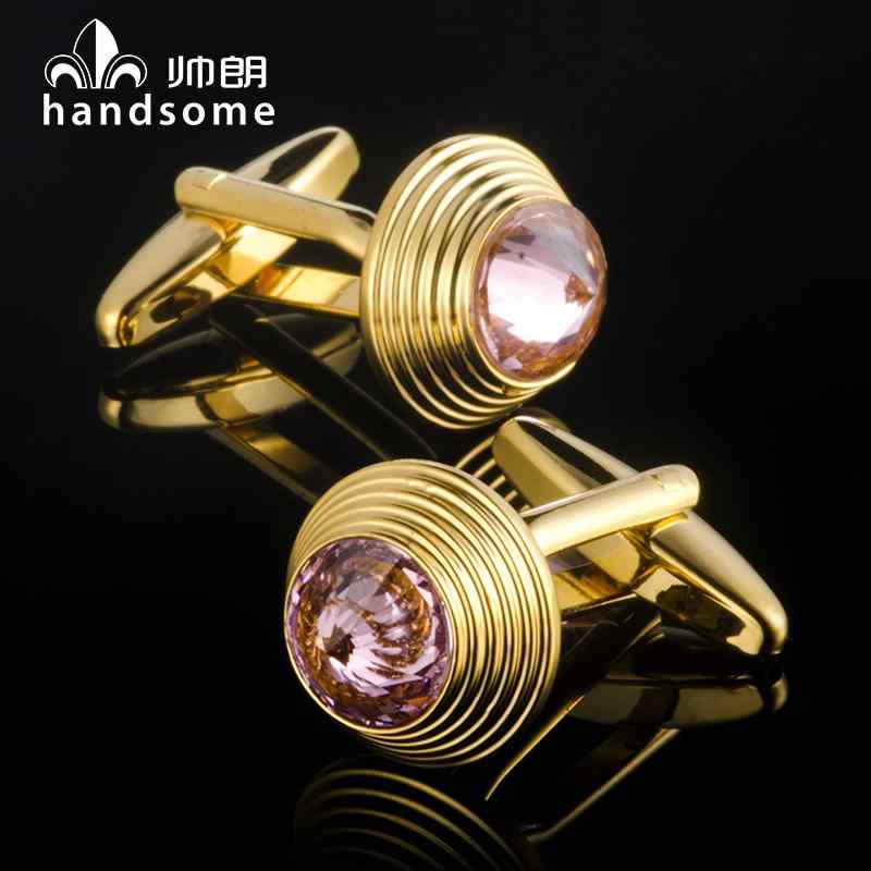カフス ボタン スーツ アクセサリー おしゃれ ビジネス エリート ピンクパープル ラウンド カフス ゴールドメッキ レディース カフ ピン メンズ フレンチ ...