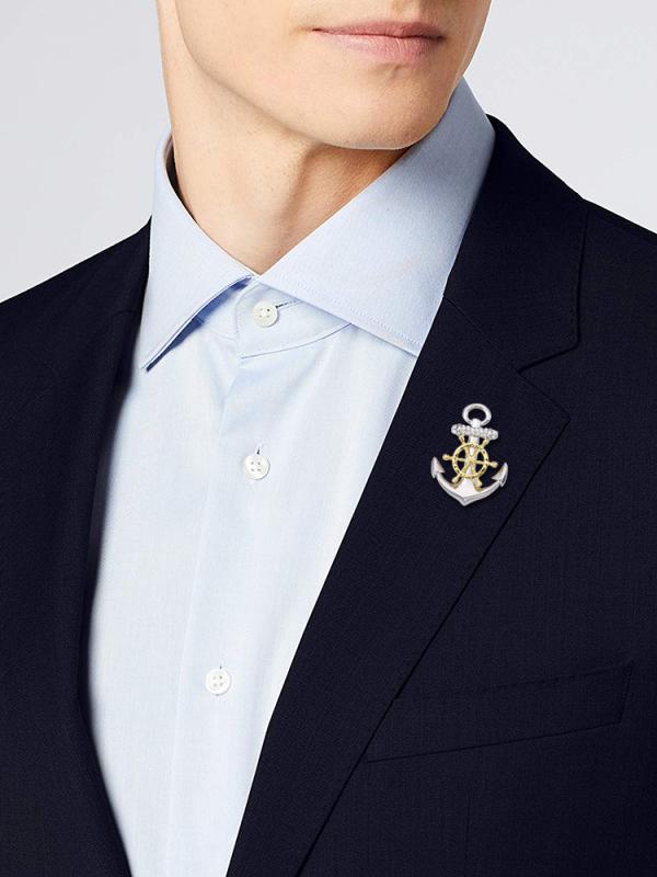 ブローチ レディース おしゃれ ピン 服固定 ファッション アンカー バッジ メンズスーツ コサージュ シ..